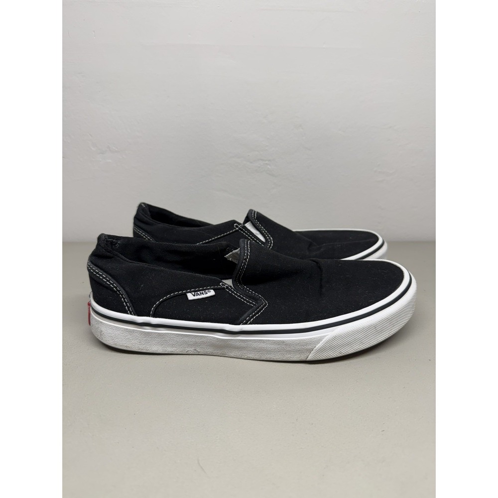 Women's Black Vans Asher Slip On Canvas Sneakers Size US 8.5